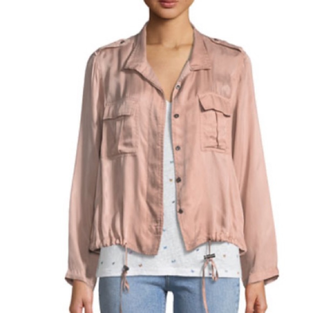 Rails Rowen Blush Pink Button-Front Utility Jacke… - image 1